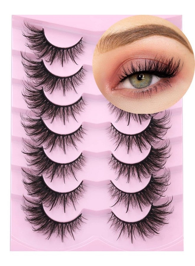 Kiromiro Fox Eye Lashes Wispy Faux Mink Lashes Fluffy Fairy Cat Eye Lashes That Look Like Extensions Spiky Fake Eyelashes Natural Look - Image 2