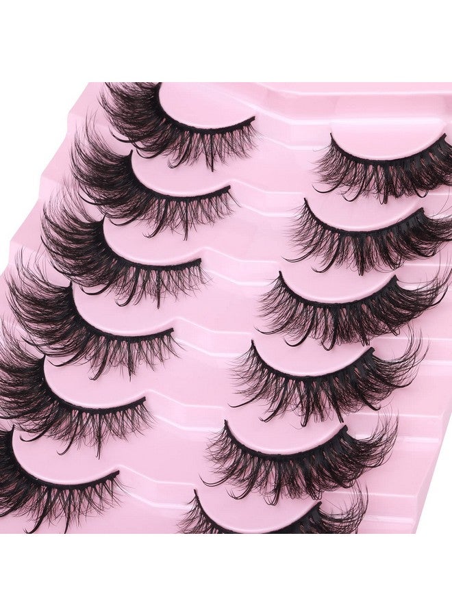 Kiromiro Fox Eye Lashes Wispy Faux Mink Lashes Fluffy Fairy Cat Eye Lashes That Look Like Extensions Spiky Fake Eyelashes Natural Look - Image 3