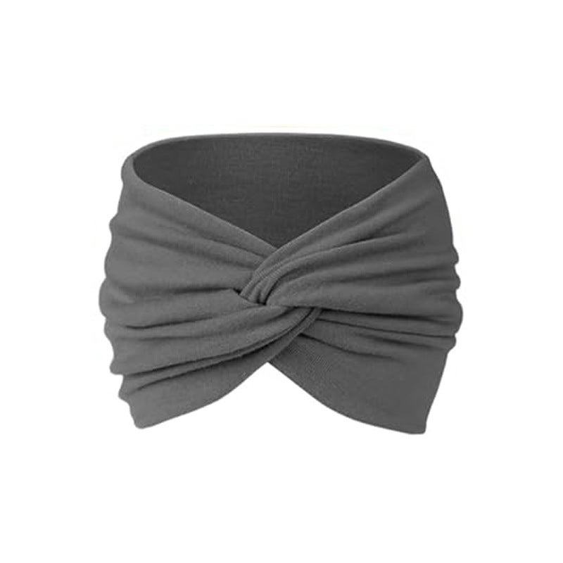 Generic Bohemian Elastic Sports Headband for Women 7# dark gray 
