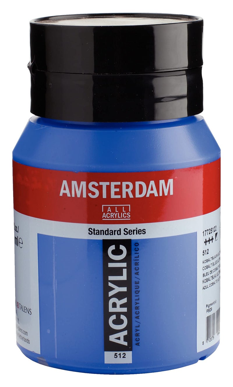 Amsterdam Standard Series Acrylic Jar 500ml Cobalt Blue (Ultramarine) 512 (17725122) - Image 1