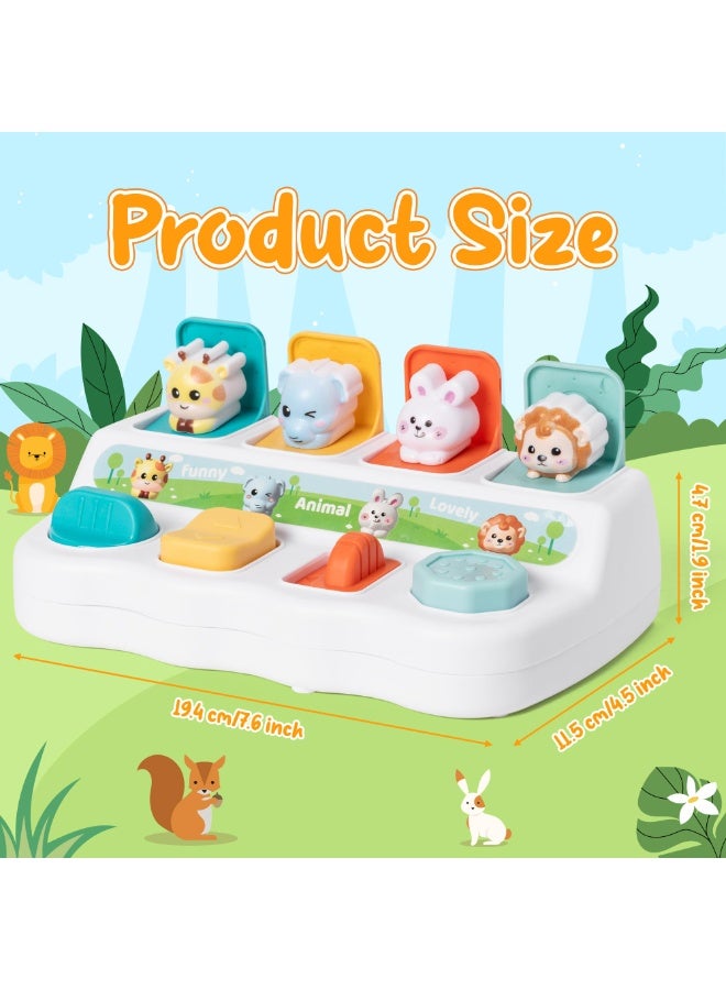 Interactive Pop-Up Hide & Seek Toy Box – Logical Thinking & Shape Matching Puzzle, Early Learning Educational Toy for Babies & Toddlers, Surprise Animal Mechanism with Button Switch, Perfect for Christmas, Halloween & Birthday Gifts  - Image 5