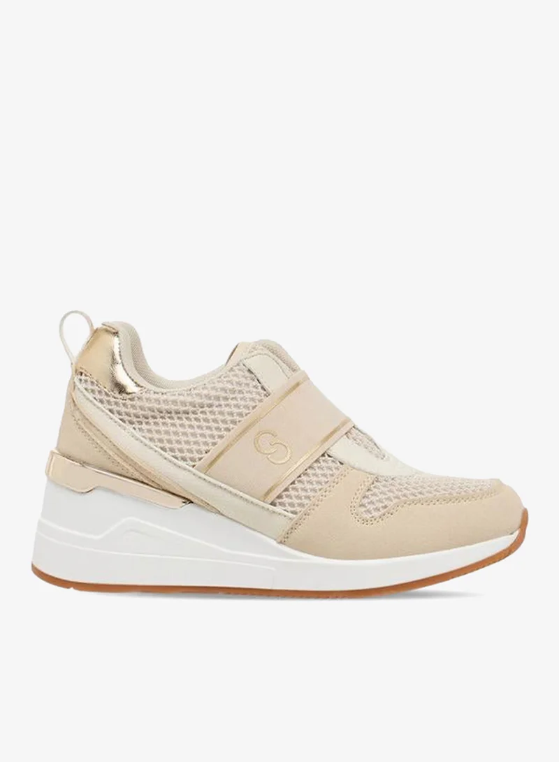 Celeste BEIGE Women Wedge Heel Ankle Sneakers for Women | Best Price UAE
