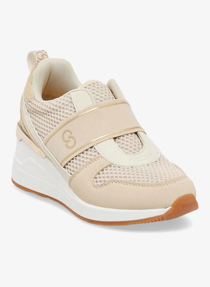 Celeste BEIGE Women Wedge Heel Ankle Sneakers for Women | Best Price UAE