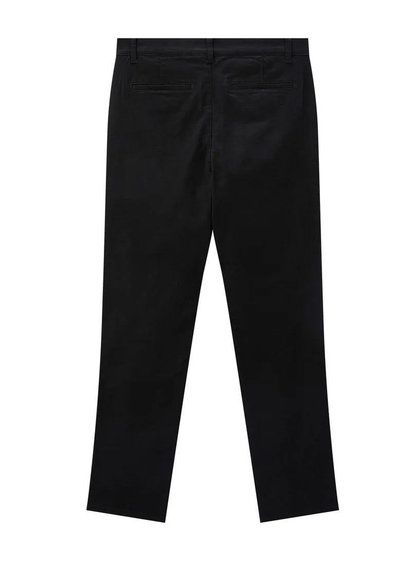 GIORDANO Women's High Waist Tapered Fit Twill Pants