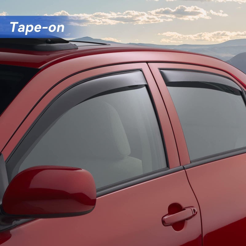 YQAUTEC Window Visors Rain Guards for Toyota Corolla 2014-2019, Out-Channel Window Vent Wind Deflectors Visors Shades for 14-19 Corolla - Image 3