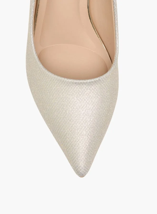 Flora Bella By Shoexpress Womens Embellished Slip-On Pointed Toe Pumps With Stiletto Heels