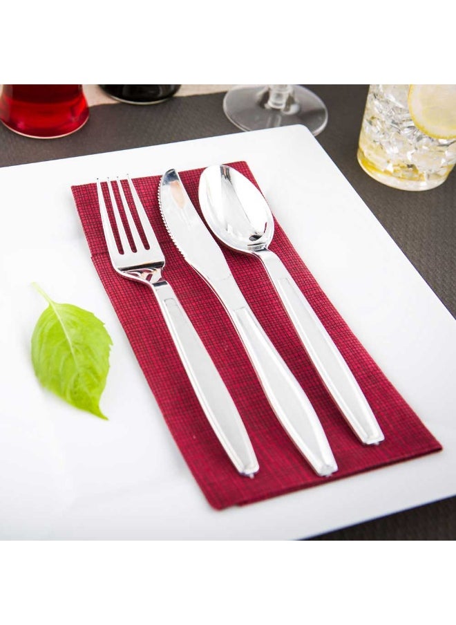 Restaurantware Argento 7 Inch Silver Plastic Spoons, 250 Recyclable Plastic Silver Spoons - Crack-Resistant, For All Types Of Meals, Silver Plastic Disposable Silver Spoons,  - Image 3