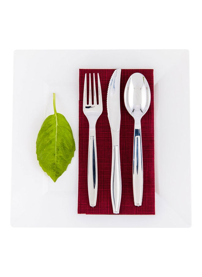 Restaurantware Argento 7 Inch Silver Plastic Spoons, 250 Recyclable Plastic Silver Spoons - Crack-Resistant, For All Types Of Meals, Silver Plastic Disposable Silver Spoons,  - Image 5