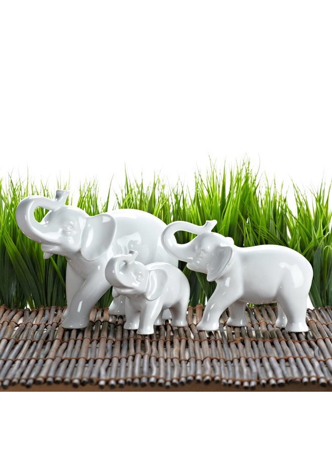 Abbott Collection Ceramic Elephant Figurine, White (Large) - Image 2
