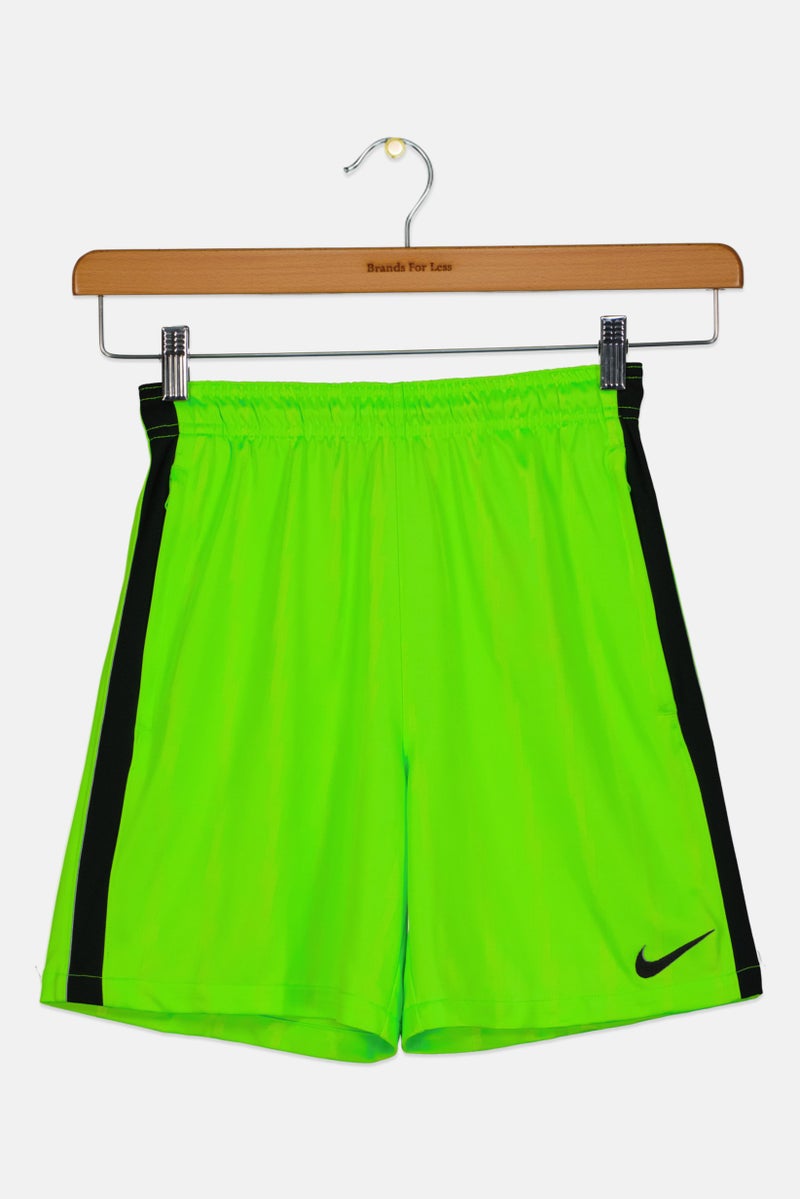 Nike Kids Boy Sportswear Fit Football Shorts, Lime Green - Image 1