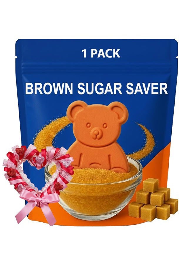 ENOLVO Brown Sugar Bear - Terra Cotta Brown Sugar Keeper to Maintain Food Moisture, Food Safe Brown Sugar Saver for Food Storage Containers, Reusable Terracotta Discs - 1 Pack - Image 1