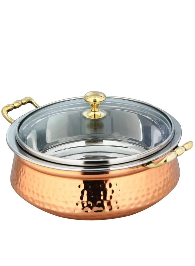 Bin Shihon 2 high quality hammered copper serving pot Available in several sizes - Image 2