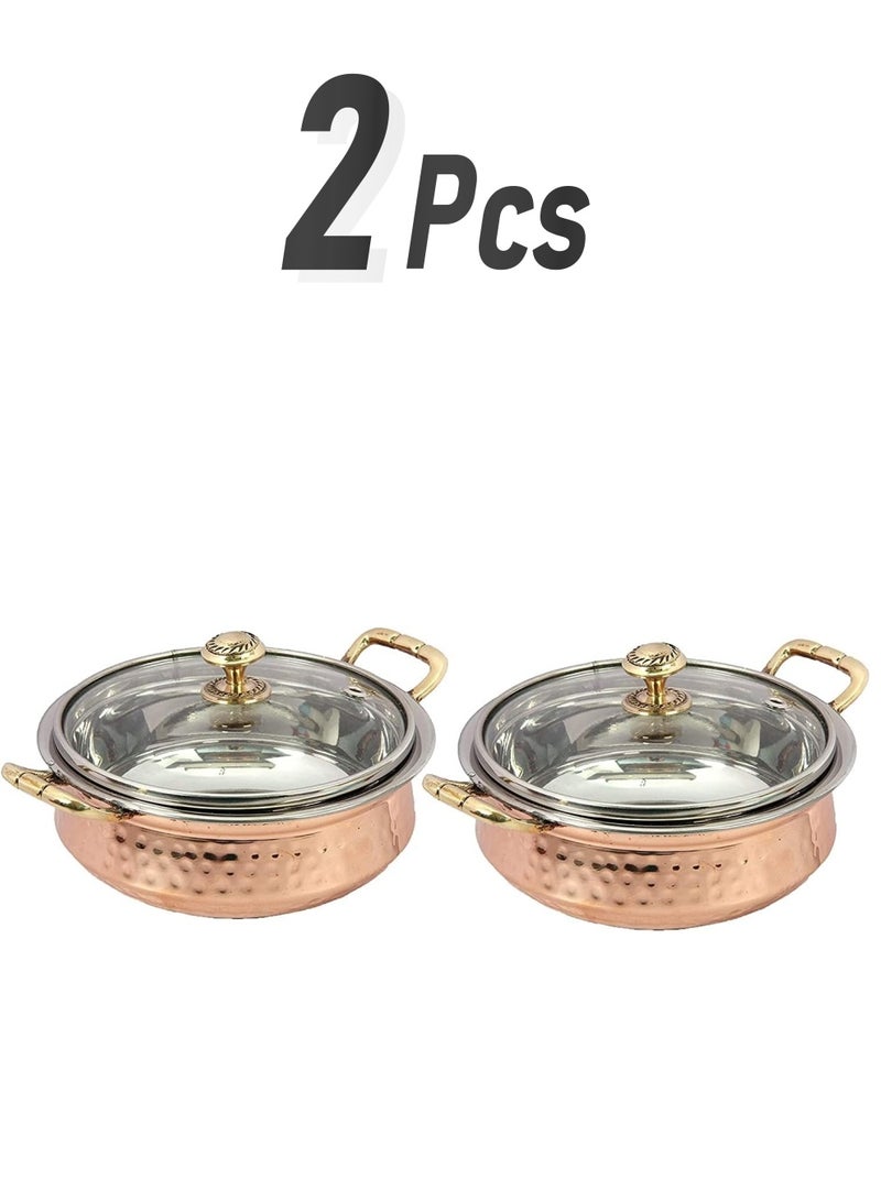 Bin Shihon 2 high quality hammered copper serving pot Available in several sizes - Image 1