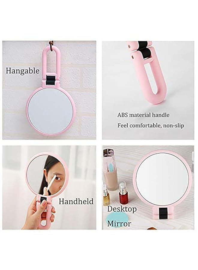 erorex 15X Magnifying Handheld Mirror Travel Folding Portable Hand Held Mirror Double Sided Pedestal Makeup Mirror With 1 15X Magnification - Image 2