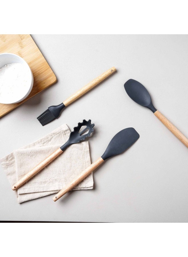 Pan Home Kiro Silicone Spaghetti Server 30x5.5cm - Grey - Image 4