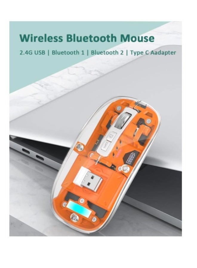Haing BLUETOOTH Wireless&2.4G Mouse USB& TYPE C - Image 2
