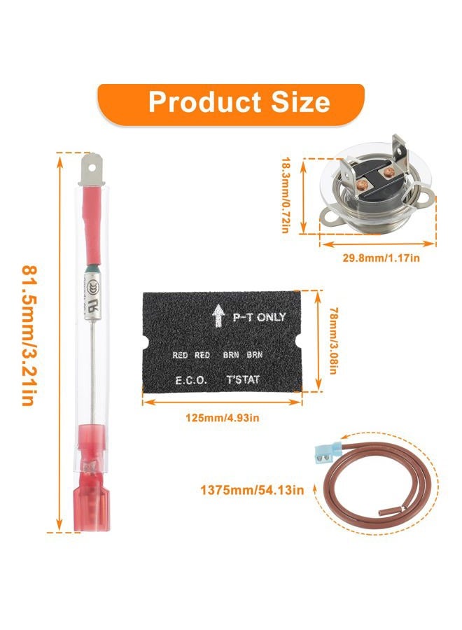 HUAREW RV Water Heater Thermal Cutoff Kit with ECO Thermostat Assembly Kit Replacement Part Compatible with Atwood 93866 91447 - Image 2