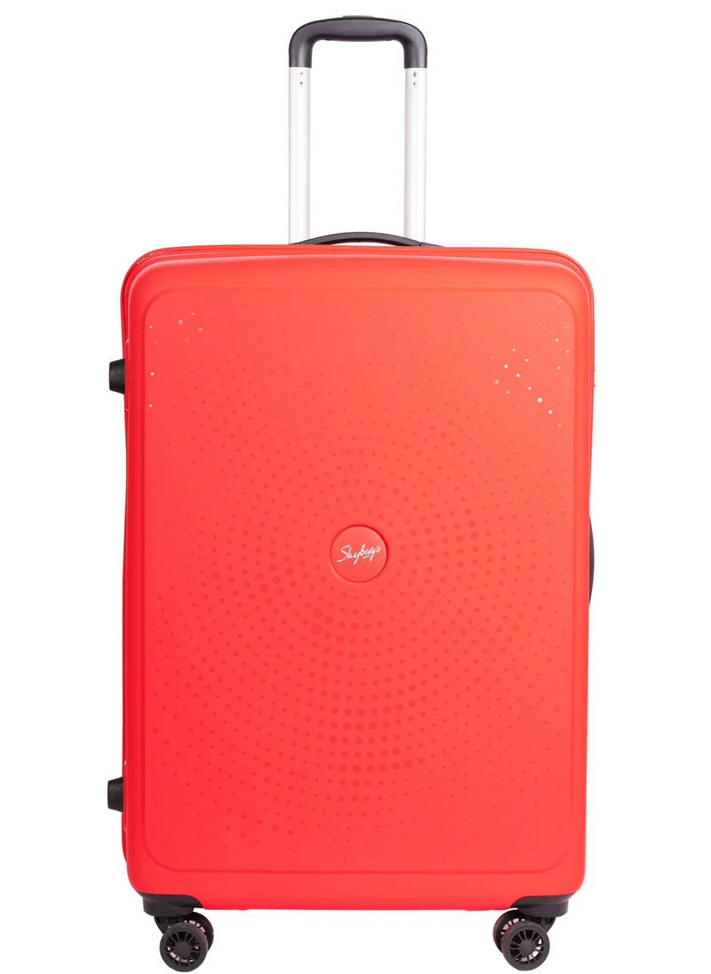 Skybags ZAP Set of 3 Luggage Trolley| Hardcase Polypropylene Material| 3-Digit Combination Lock | 360° Degree Wheel Rotation| Cabin-20 Inch, Medium- 24 Inch, Large-28 Inch- Red