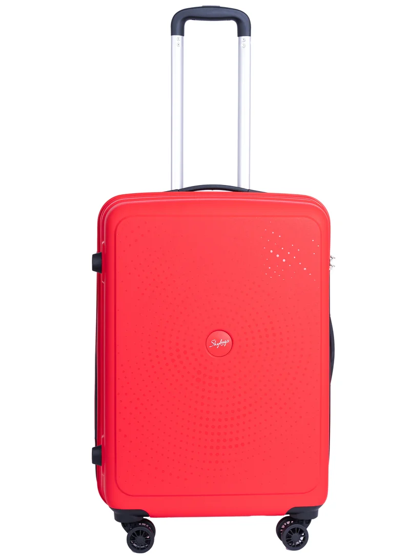 Skybags ZAP Set of 3 Luggage Trolley| Hardcase Polypropylene Material| 3-Digit Combination Lock | 360° Degree Wheel Rotation| Cabin-20 Inch, Medium- 24 Inch, Large-28 Inch- Red
