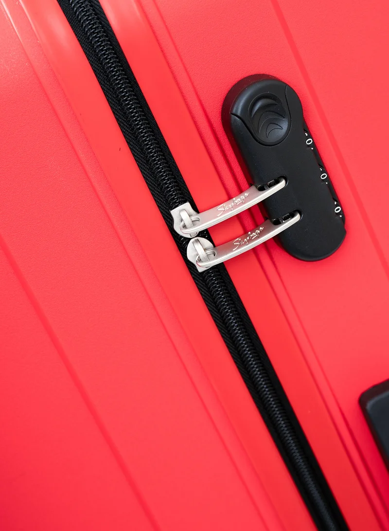 Skybags ZAP Set of 3 Luggage Trolley| Hardcase Polypropylene Material| 3-Digit Combination Lock | 360° Degree Wheel Rotation| Cabin-20 Inch, Medium- 24 Inch, Large-28 Inch- Red