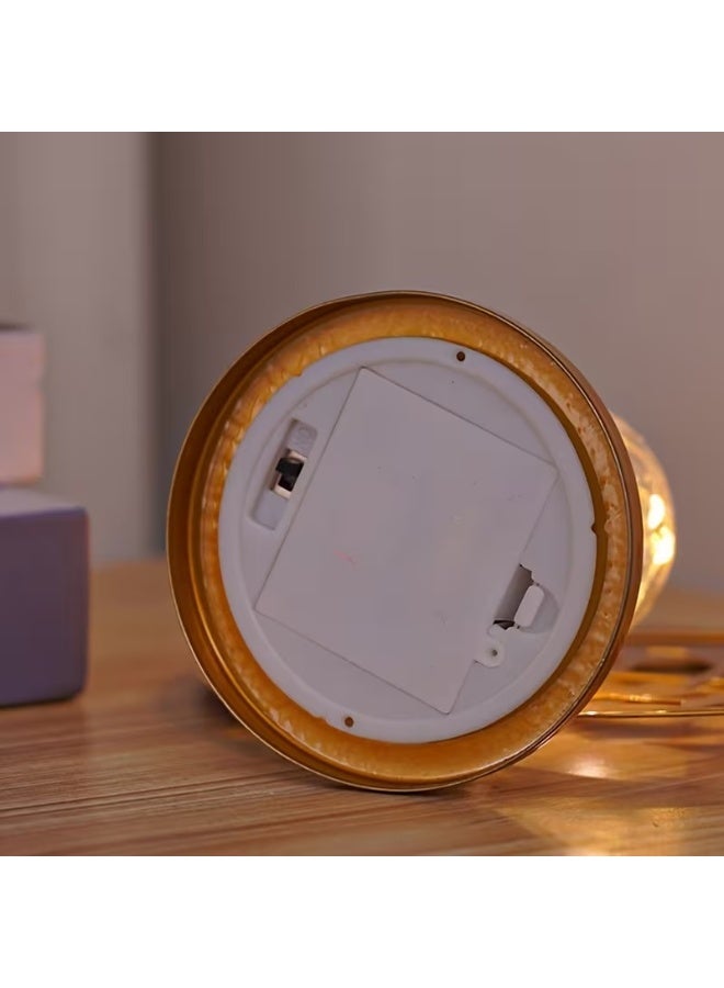 Iron Eid Night Lamp - Ramadan Moon & Star Decorative LED Light, Handcrafted Metal Tabletop Lantern for Home, Bedroom & Living Room Decor - Image 4