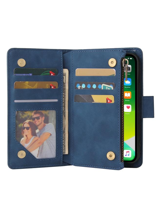 Zaboon Case For iPhone 13 Pro Multifunctional Phone Leather Case with Card Slot & Holder & Zipper Wallet & Photo Frame - Image 4