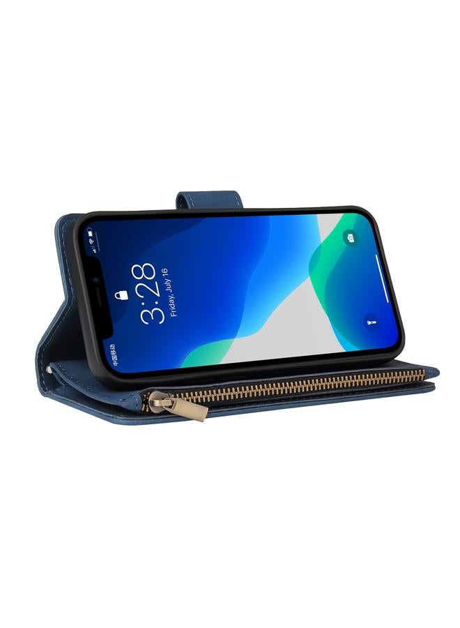 Zaboon Case For iPhone 13 Pro Multifunctional Phone Leather Case with Card Slot & Holder & Zipper Wallet & Photo Frame - Image 5