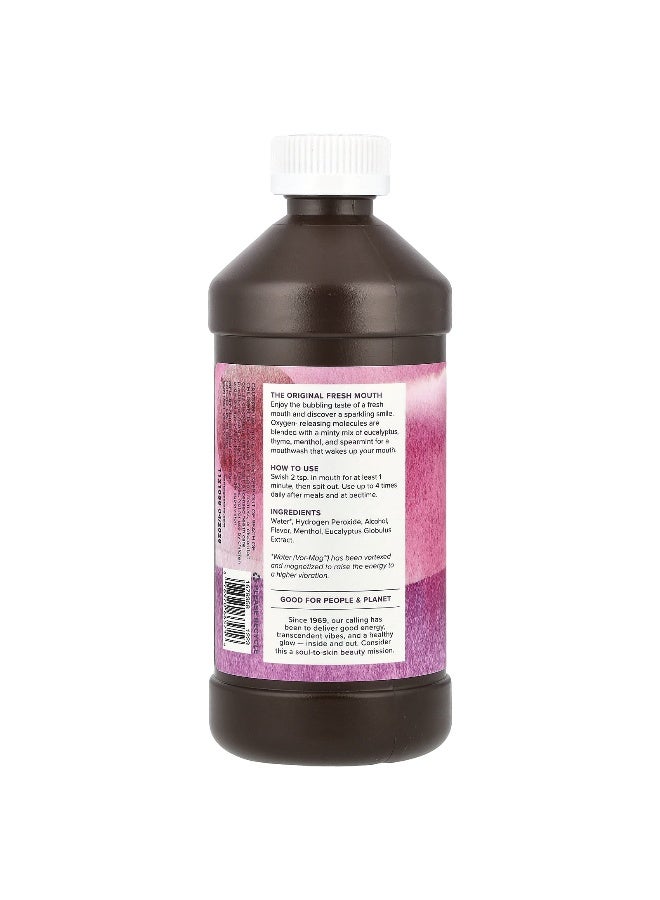 Heritage Store متجر التراث، غسول فم Hydrogen Peroxide، نكهة المنثول المنعشة مع الأوكاليبتوس، 16 أونصة سائلة (473 مل) - Image 2