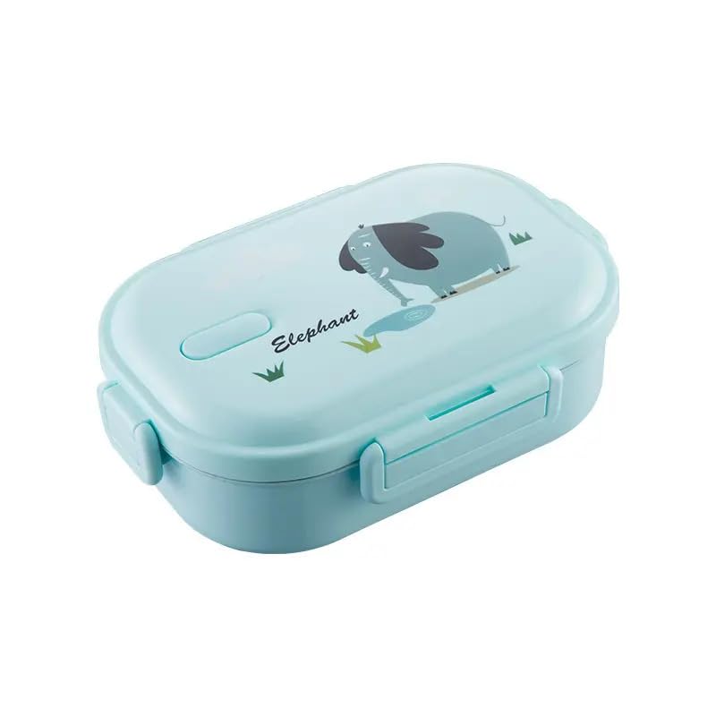 QLECT Kids Star Stainless Steel Lunch Box for Kids Adults PUF Insulation Keeps Food Warm Food Grade Bpa Free 2 Compartments with Locking Lid and Steam Valve Spill Leak Proof700ml Printed Blue - Image 1