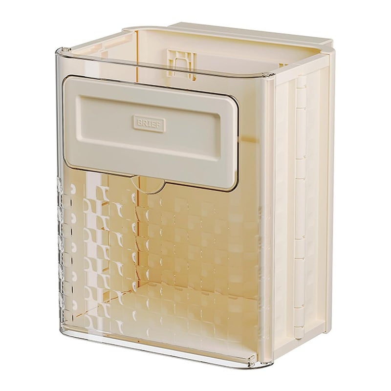 CHIRANSI Foldable Hanging Trash Bin Wall Mounted Small Garbage Can Trash Can For Kitchen Cabinet Door Or Under Sink Bathroom Living Room Office Food Waste Bin Trash Can - Image 1