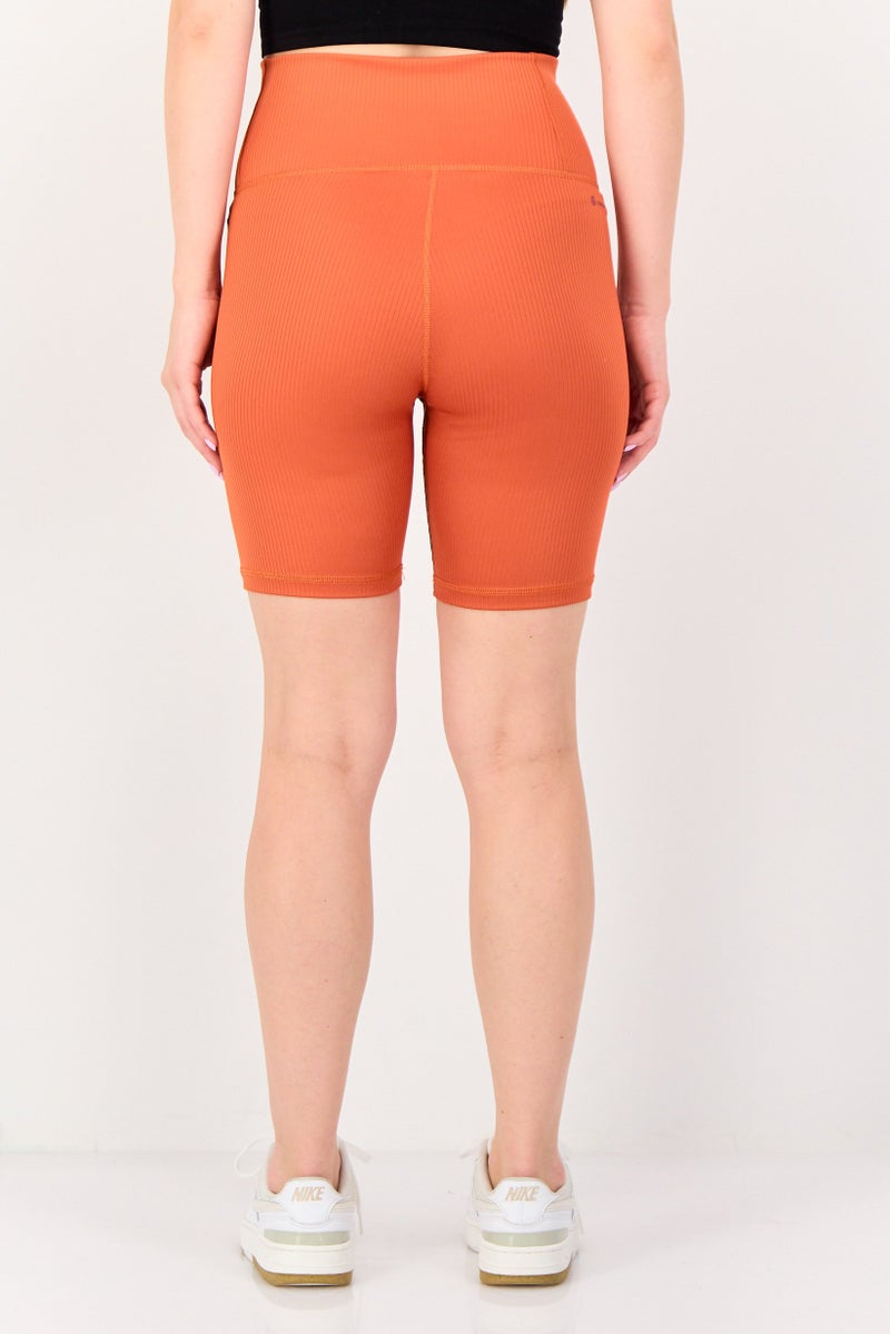 Adidas Women Tight Fit Training Shorts, Orange - Image 2