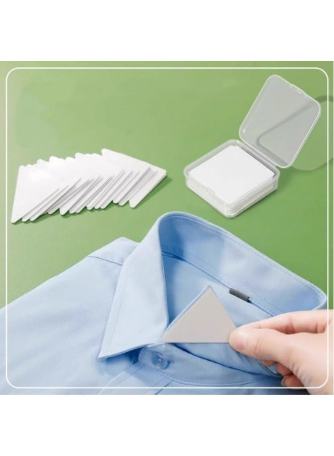 Generic 100 Pieces Shirt Polo Shirt Collar Fixing Stickers Shirt Collar Fixing Tape Convenient Box  - Image 1