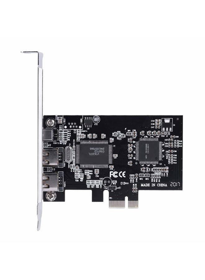 Cuifati Firewire PCIe Card for Windows 10, IEEE 1394 4 Port PCI Express Adapter Controller (3 x 6 Pin and 1 x 4 Pin), 1394a PCI-E Firewire 800 Adapter for Windows 7/8/Mac OS with Cable - Image 1