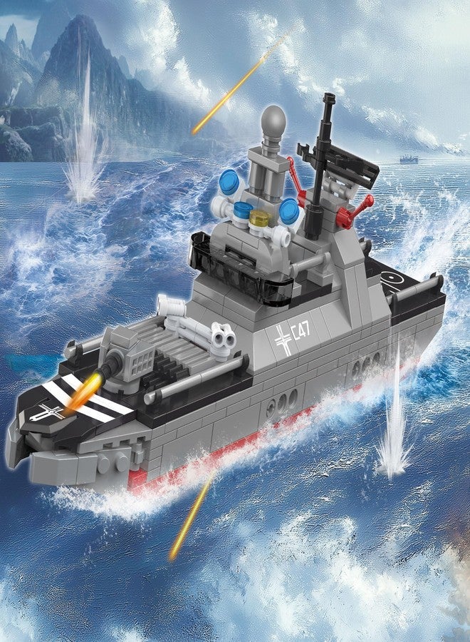 COGO 3-in-1 Military Vehicles Building Block Toy Set | Action Aircraft, Patrol Speedboat, Vessel, Mission Ship | 338 Pieces for Boys Age 6+ | STEM Creative Construction Toys Brick Kit Gift for Children - Image 4