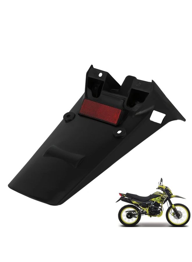 Black PP Plastic Mudguard Protector For Italika 200 DM200 Dirt Bike Rear Fender - Image 1