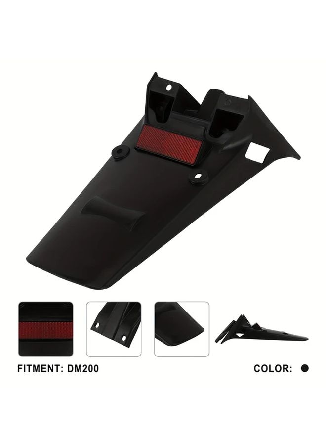 Black PP Plastic Mudguard Protector For Italika 200 DM200 Dirt Bike Rear Fender - Image 5