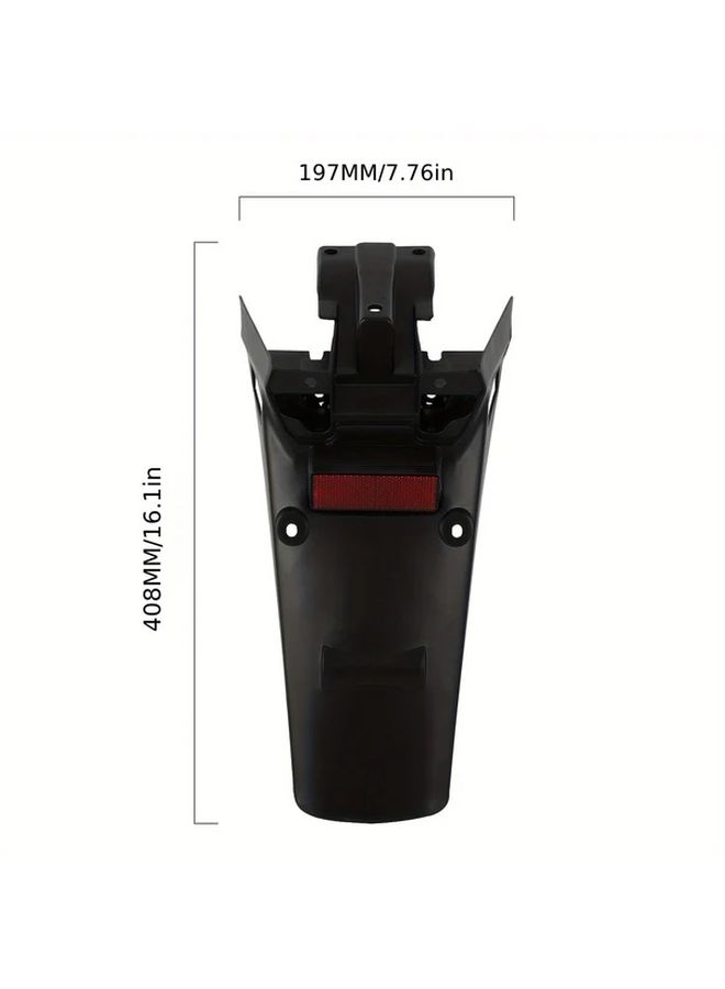 Black PP Plastic Mudguard Protector For Italika 200 DM200 Dirt Bike Rear Fender - Image 2