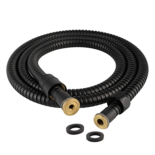 Hibbent All Metal Shower Hose, 59 Inch Stainless Steel Extra Long Bathroom Shower Hose Replacement, Anti-Twist Flexible Handheld Shower Head Hose Extension with Brass Insert & Nut, Oil Rubbed Bronze - Image 1