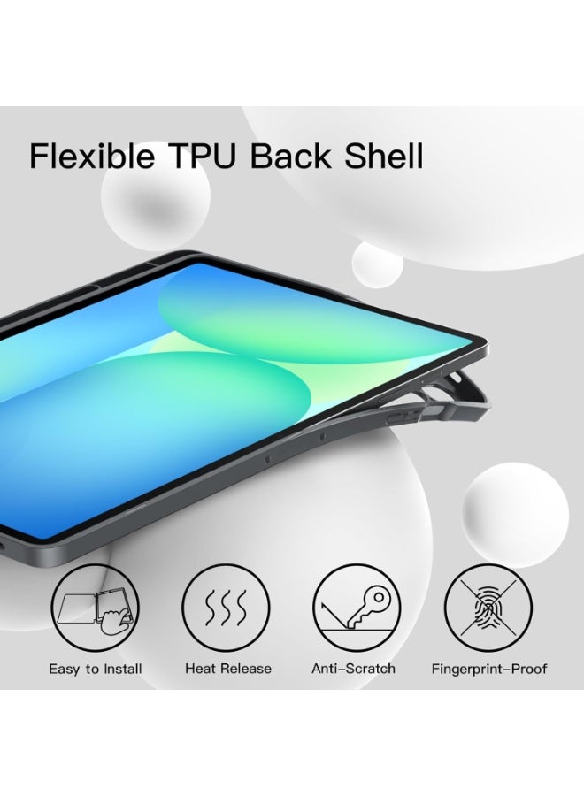 ميجوفاست غطاء ذكي لجهاز Samsung Galaxy Tab S10 FE+ S10 FE Plus 2025 مقاس 13.1 بوصة مع حامل صلب وخاصية السكون والاستيقاظ التلقائي مع حامل قلم لجهاز Galaxy Tab S10FE+ باللون الرمادي - Image 4