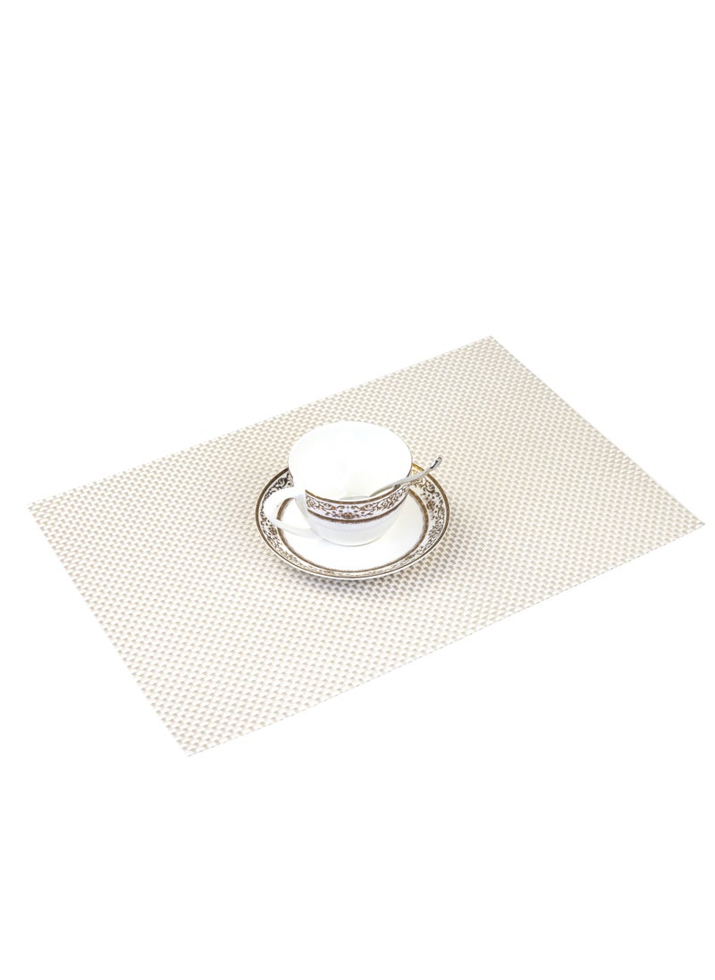 Home Non-Slip Woven Vinyl Insulation Place Mat 30 x 45 cm Heat Resistant Tabletop Placemat Washable Table Mats for Home Restaurants and Party Decoration  - Image 1
