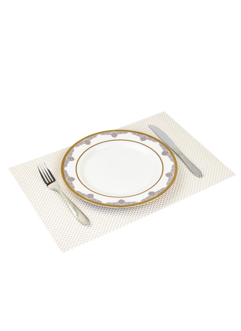 Home Non-Slip Woven Vinyl Insulation Place Mat 30 x 45 cm Heat Resistant Tabletop Placemat Washable Table Mats for Home Restaurants and Party Decoration  - Image 2