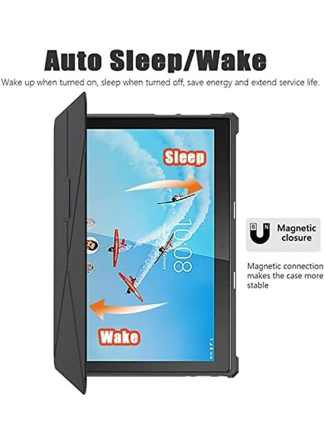 erorex - Case For Lenovo Tab M10 Hd Tb X605 Tb X505 10.1 Inch Tablet Multi Viewing Angles Horizontal And Vertical Angles Soft Tpu Case With Automatic Wake Sleep Function Black - Image 1