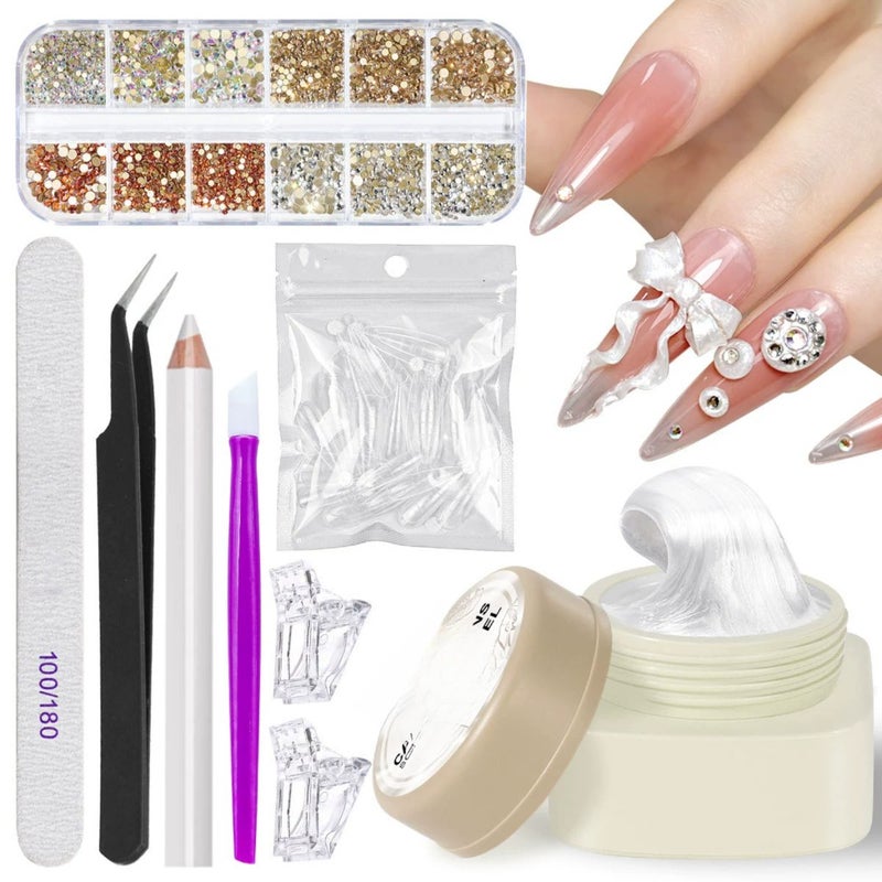 Silk carving glue+nail plates+nail tools   ZH714-1  color - Image 1