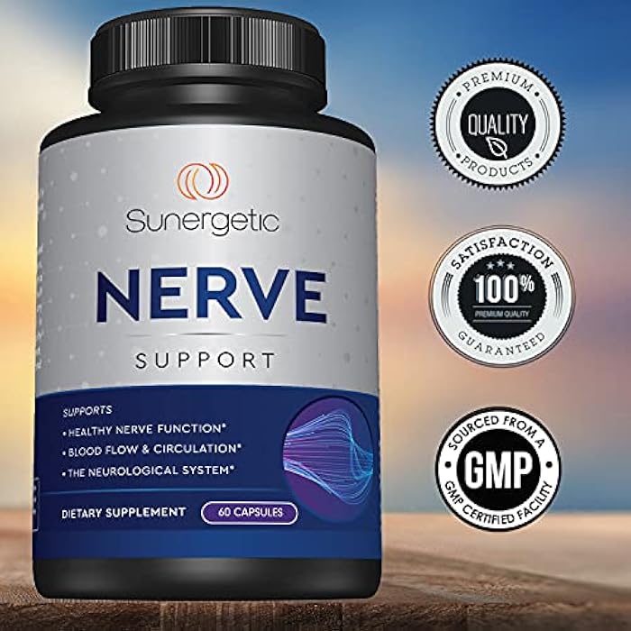 Sunergetic Premium Nerve Support Supplement – with Alpha Lipoic Acid (ALA) 600 mg, Acetyl-L-Carnitine (ALC) & Benfotiamine - Nerve Support Formula for Healthy Circulation, Feet, Hands & Toes - 60 Capsules - Image 5