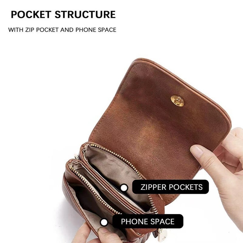 Women's Mini Crossbody Phone Bag, Stylish PU Shoulder Pouch - Image 2