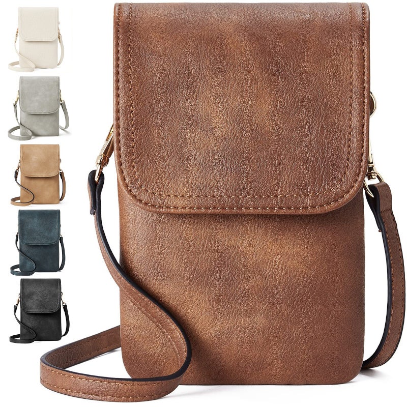 Women's Mini Crossbody Phone Bag, Stylish PU Shoulder Pouch - Image 1