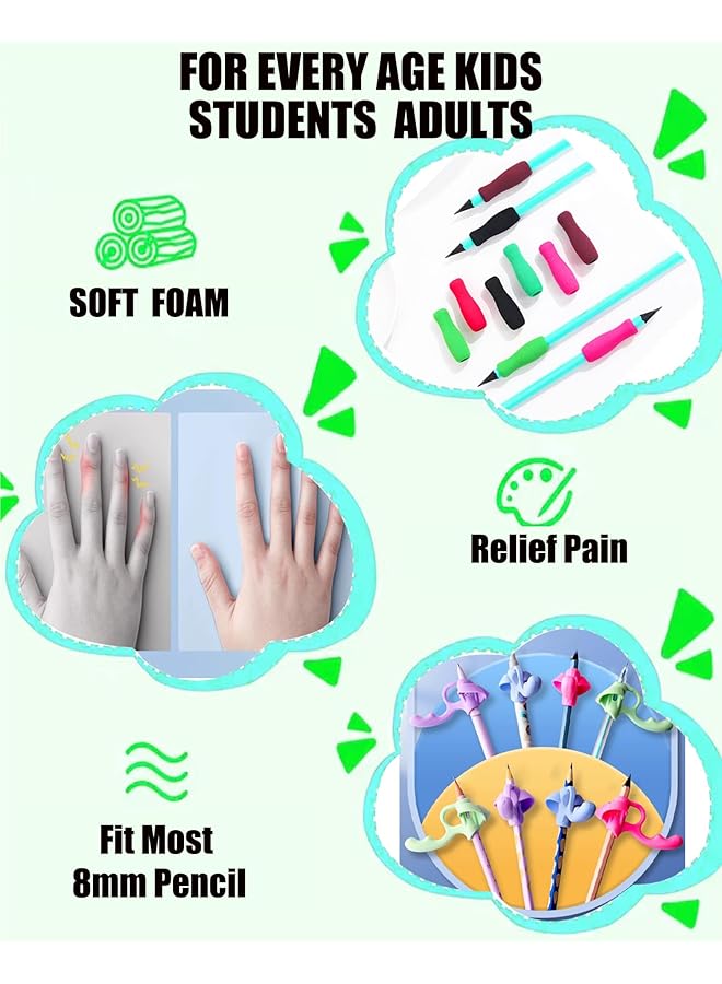 4 Pack Pencil Grips For Kids Handwriting Pencil Gripper Holder For Preschooler Training Pen Writing Aid Tool For Kids Students Preschools 4Pcs Multicolor