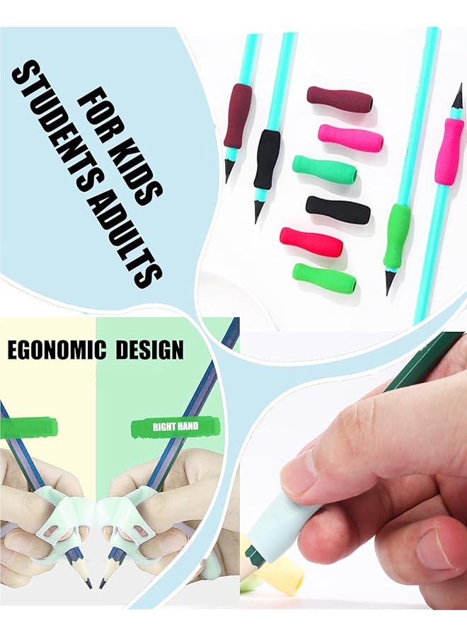 4 Pack Pencil Grips For Kids Handwriting Pencil Gripper Holder For Preschooler Training Pen Writing Aid Tool For Kids Students Preschools 4Pcs Multicolor