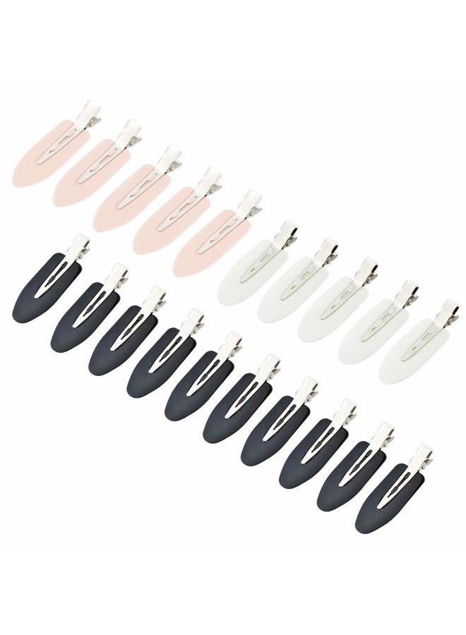 Wobe 24 Pcs No Bend Hair Clips Pin Curl Clips No Crease Hair Clip for Hairstyle Bangs Finger Waves Makeup Application Hairdressing Hairpins Styling Clips for Hair Salon Black Pink White - Image 5