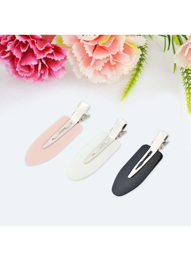 Wobe 24 Pcs No Bend Hair Clips Pin Curl Clips No Crease Hair Clip for Hairstyle Bangs Finger Waves Makeup Application Hairdressing Hairpins Styling Clips for Hair Salon Black Pink White - Image 4